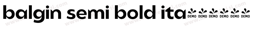 balgin semi bold ita字体转换